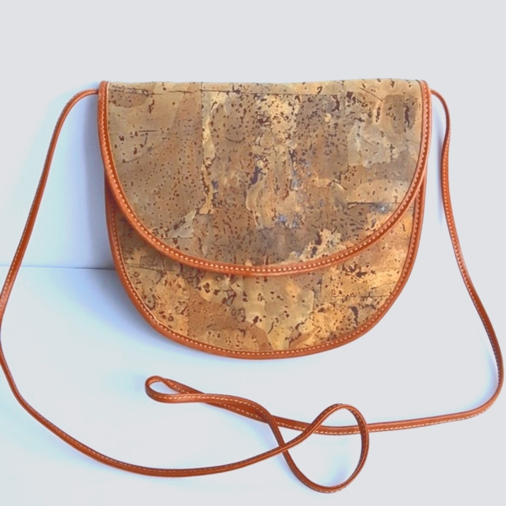 Vintage Cork Saddle Bag